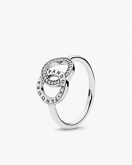 Platinum Plated Elegant Classic Crystal Adjustable Ring